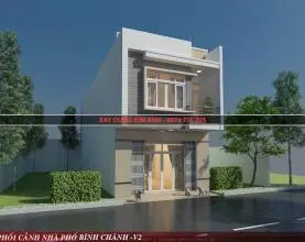 Xây nhà phần thô tại Ấp 4 Bình Lợi, Bình Chánh - Nhà phố 1 trệt 1 lầu tối ưu chi phí của Anh Vương Hữu Chiến