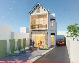 Dự án xây nhà Thạnh Mỹ Lợi Thủ Đức – Nhà anh Lạc 2 tầng mái Thái