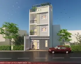 Dự án xây nhà trọn gói Quận 12 – Nhà 3 tầng 1 tum anh Bình tại Tân Thới Nhất
