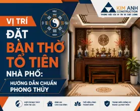 Vị trí đặt bàn thờ tổ tiên nhà phố: Hướng dẫn chuẩn phong thủy theo 4 loại nhà