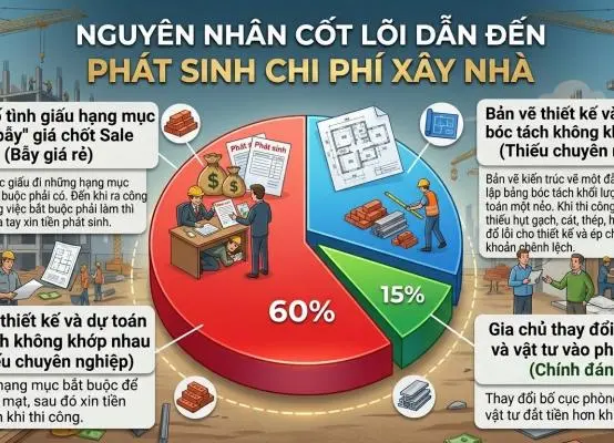 5 Khoản chi phí phát sinh khi xây nhà "thầu cỏ" hay giấu & cách phòng tránh