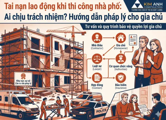 Tai nạn lao động khi thi công nhà phố: Ai chịu trách nhiệm? Hướng dẫn pháp lý cho gia chủ