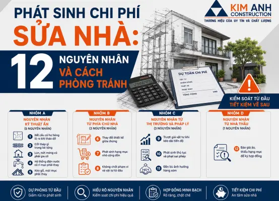 Phát sinh chi phí sửa nhà: 12 nguyên nhân và cách phòng tránh
