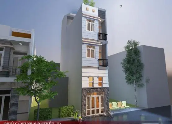 Dự án xây nhà phố trọn gói Quận 3 – Nhà phố trệt, lửng, 2 lầu, tum tại Nguyễn Đình Chiểu