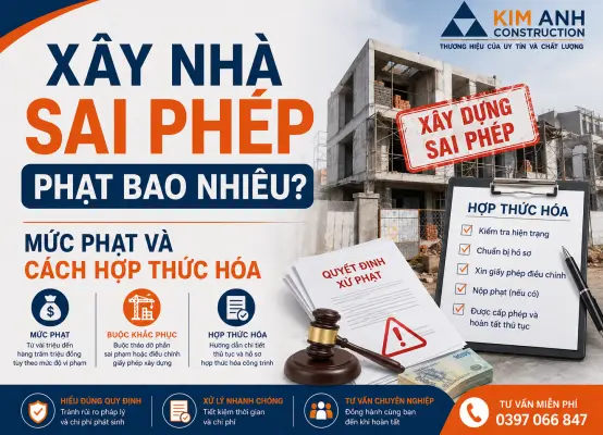 Xây nhà sai phép phạt bao nhiêu? Mức phạt và cách hợp thức hóa