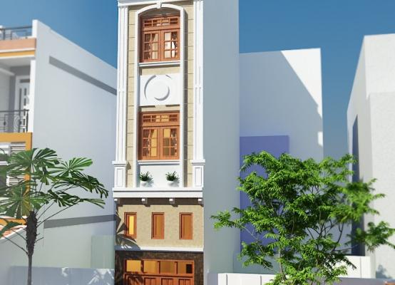 Xây nhà trọn gói Quận 11 tại 341/6 Lạc Long Quân. Nhà phố tân cổ điển 4,5 tháng của Xây Dựng Kim Anh