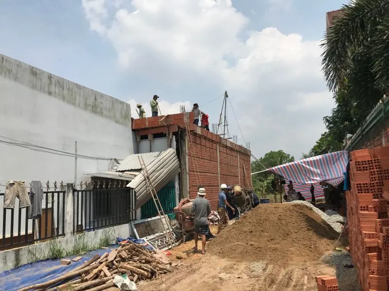 Thi c&ocirc;ng phần th&ocirc; kết cấu cột dầm s&agrave;n nh&agrave; phố B&igrave;nh Lợi B&igrave;nh Ch&aacute;nh &ndash; X&acirc;y Dựng Kim Anh