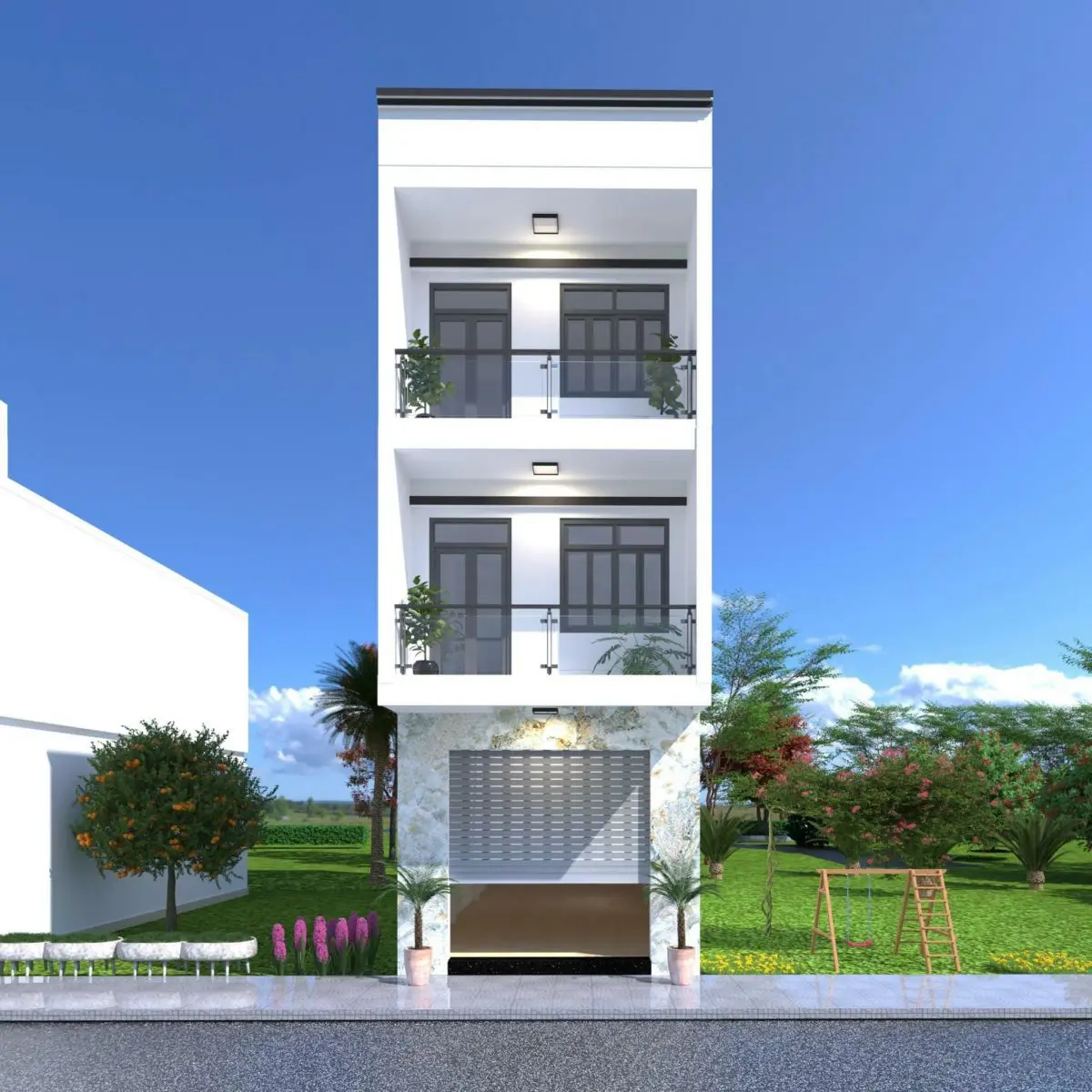 X&acirc;y nh&agrave; phố 3 tầng&nbsp;tại x&atilde; Đ&ocirc;ng Thạnh, H&oacute;c M&ocirc;n
