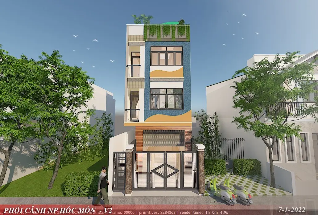 Dự &aacute;n 4: Nh&agrave; phố 1 trệt 2 lầu&nbsp;tại x&atilde; B&agrave; Điểm, H&oacute;c M&ocirc;n