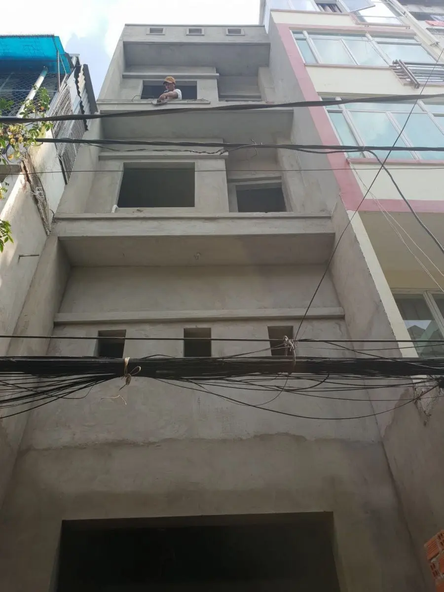 Mặt tiền nh&agrave; phố Nguyễn Đ&igrave;nh Chiểu Quận 3 sau khi t&ocirc; tr&aacute;t xong &ndash; X&acirc;y Dựng Kim Anh thi c&ocirc;ng