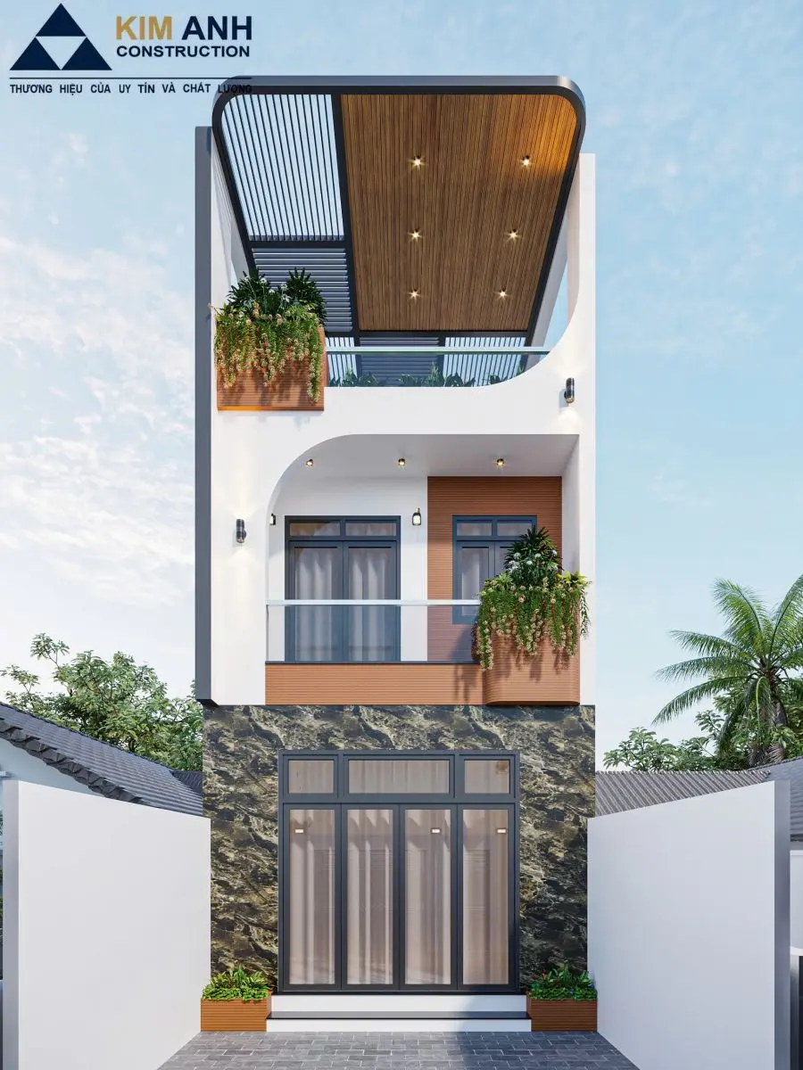 H&igrave;nh ảnh thiết kế 3D, mặt tiền nh&agrave; thầy Ph&uacute;c