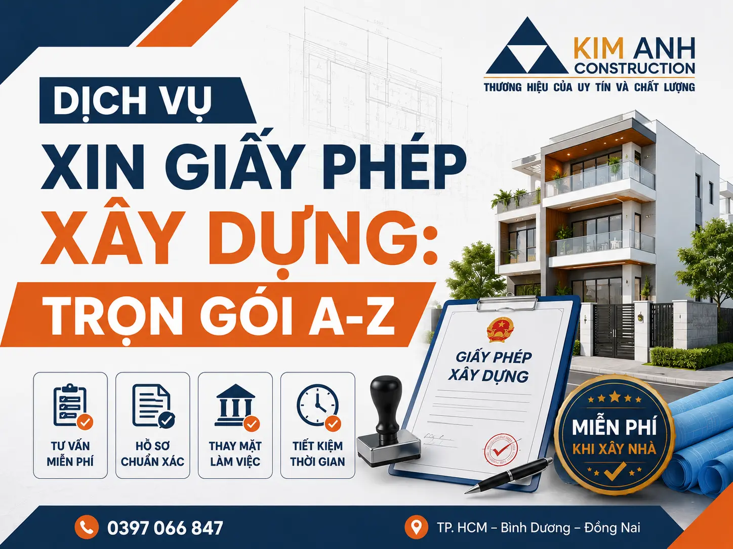 Dịch vụ xin giấy ph&eacute;p x&acirc;y dựng: Trọn g&oacute;i A-Z, miễn ph&iacute; khi x&acirc;y nh&agrave;