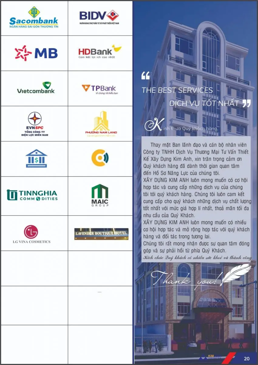 Hồ sơ năng lực X&acirc;y Dựng Kim Anh