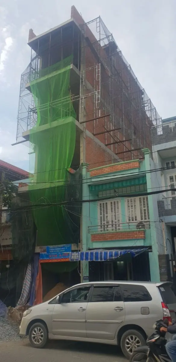 H&igrave;nh ảnh mặt tiền nh&agrave; phố 3 tầng 1 tum Trung Mỹ T&acirc;y - Giai đoạn phần th&ocirc;