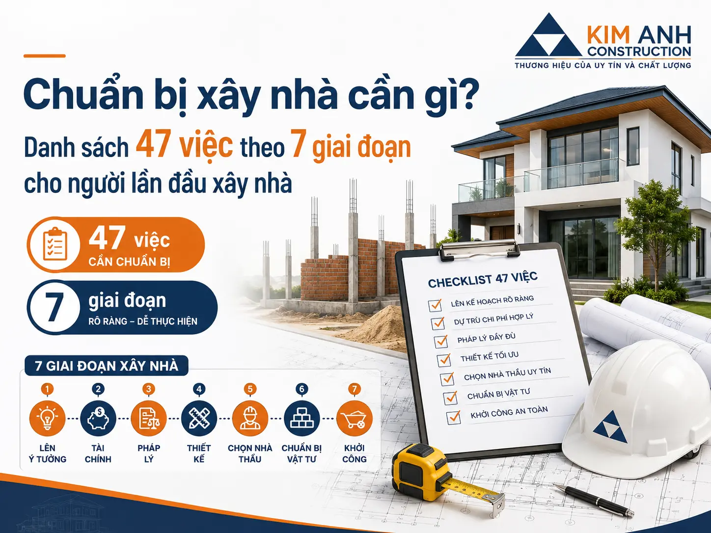 Danh s&aacute;ch 47 việc cần chuẩn bị trước khi x&acirc;y nh&agrave;