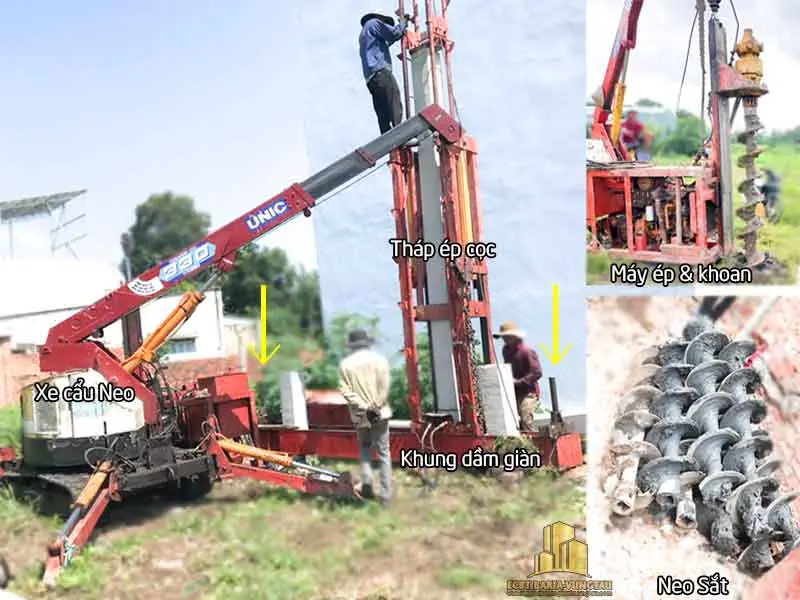 &Eacute;p cọc bằng phương ph&aacute;p &eacute;p neo