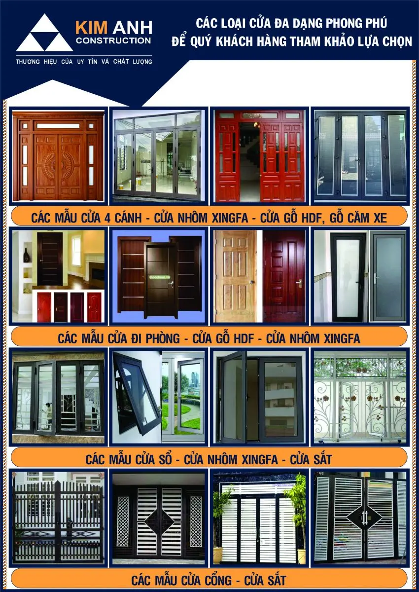 Cửa - Vật tư ho&agrave;n thiện trong x&acirc;y dựng nh&agrave; ở