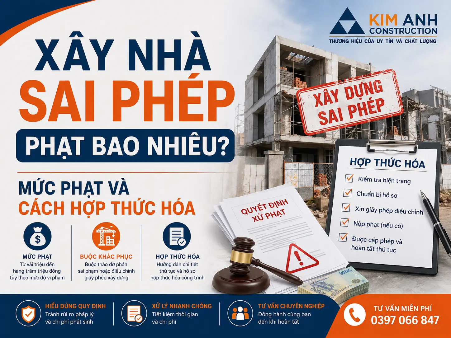 X&acirc;y nh&agrave; sai ph&eacute;p, vượt ph&eacute;p phạt bao nhi&ecirc;u?