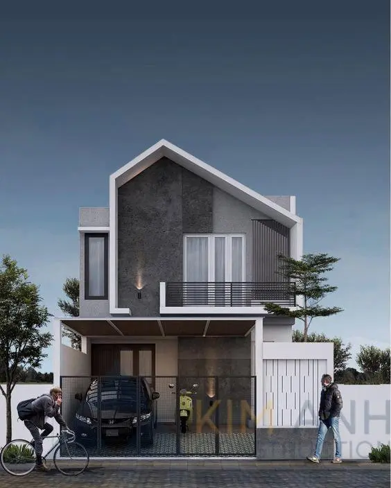 Hình ảnh mẫu nhà 1 trệt 1 lầu 5x20m