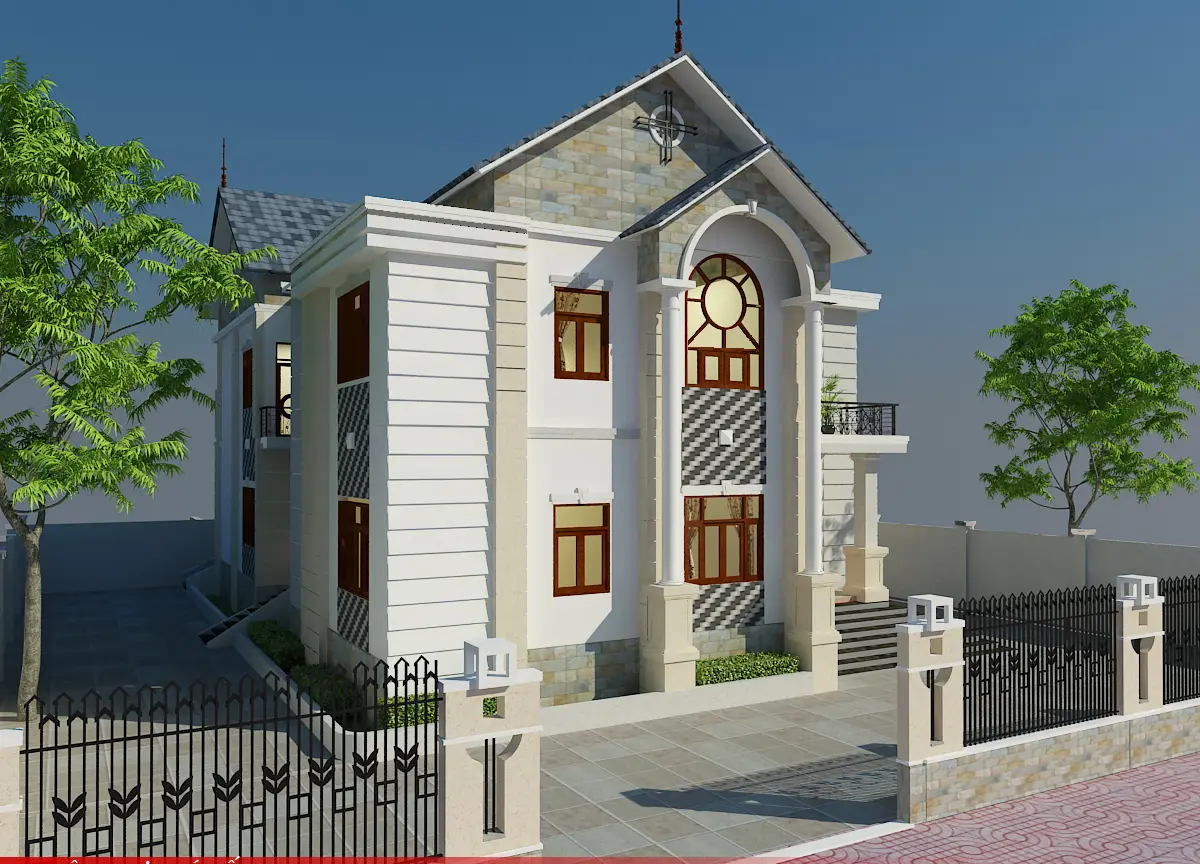 Hình ảnh nhà 1 trệt 1 lầu 3 phòng ngủ