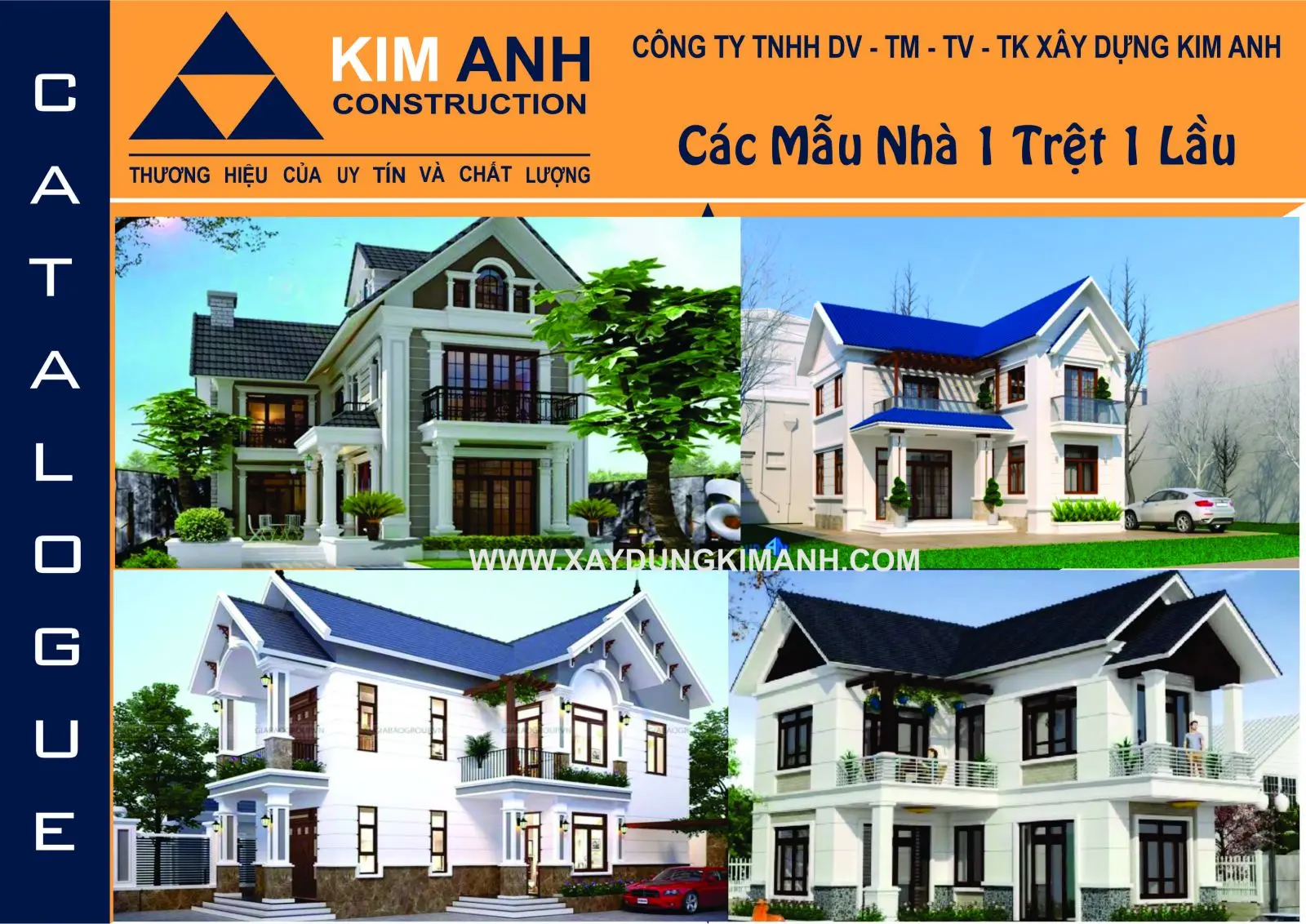 Hình tổng hợp 6 mẫu nhà 1 trệt 1 lầu hình chữ L