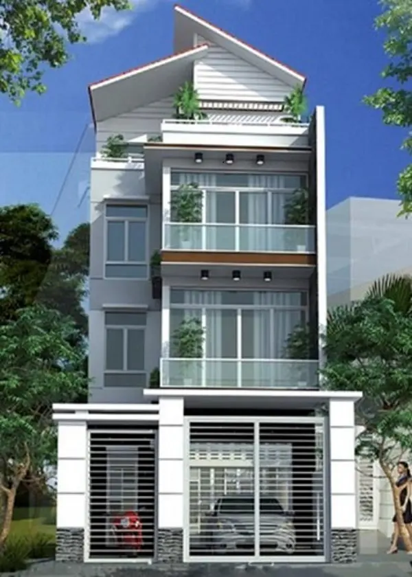 Mẫu nh&agrave; 3 tầng 1 tum đẹp: Tuyển chọn theo mặt tiền, quy định ph&aacute;p l&yacute; v&agrave; chi ph&iacute; thực tế