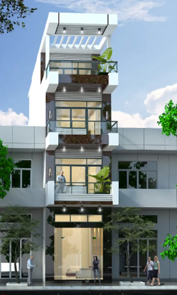 Mẫu nh&agrave; sang trọng với hệ cửa k&iacute;nh