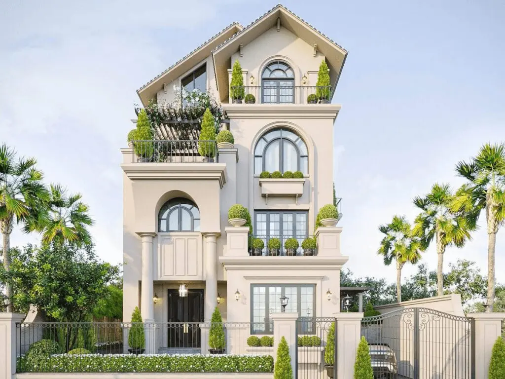 Mẫu nhà phố mặt tiền 5m mái Nhật