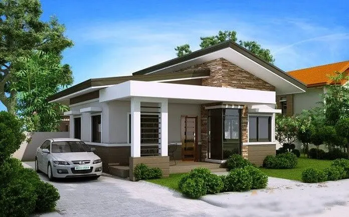 Mẫu nh&agrave; vườn đẹp cấp 4 một tầng c&oacute; s&acirc;n vườn rộng