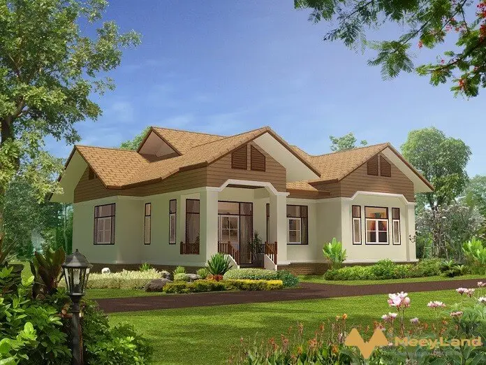 Nh&agrave; vườn cấp 4 một tầng với s&acirc;n vườn rộng, phổ biến v&agrave; chi ph&iacute; hợp l&yacute; - Mẫu 3 (Nguồn Internet)