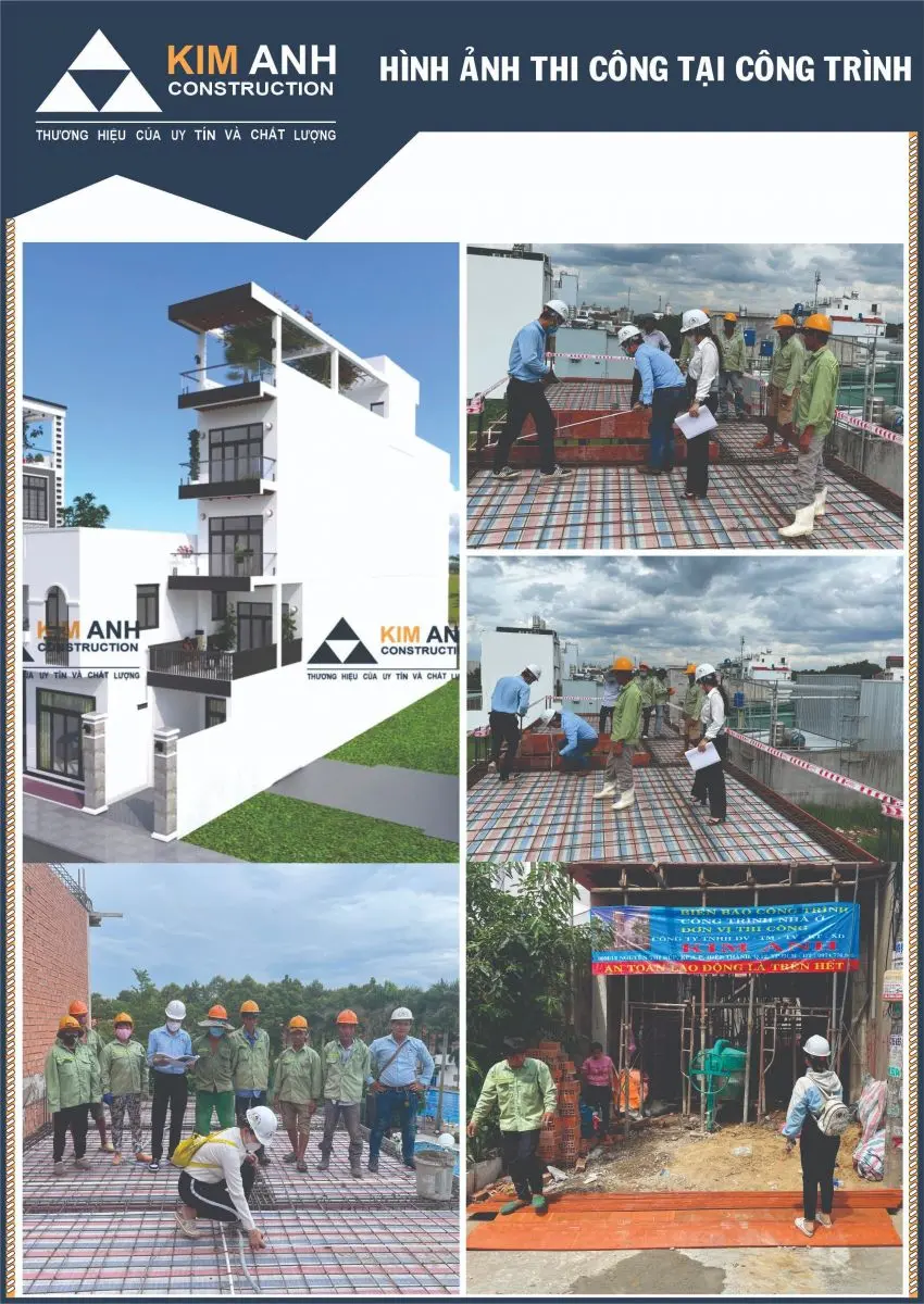 H&igrave;nh ảnh thi c&ocirc;ng x&acirc;y dựng g&oacute;i x&acirc;y nh&agrave; phần th&ocirc; của Kim Anh