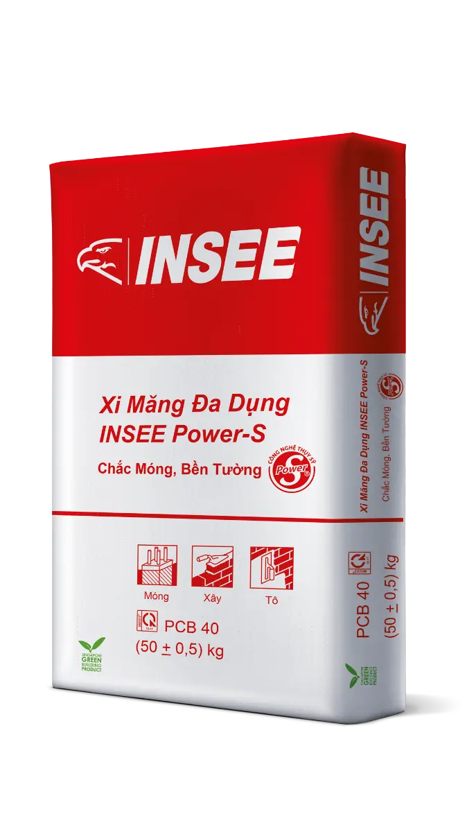 Xi măng insee PCB40 được dùng trong công trình xây dựng của Kim Anh